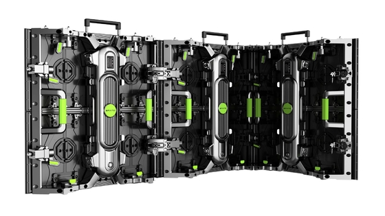レンタル LED ディスプレイ P4.81mm カーブド アルミ キャビネット 500x500mm 屋外イベントのための迅速な組み立て