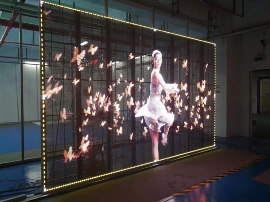 高い明るさの透明なLED表示適用範囲が広い設置キャビネット500*1000mm