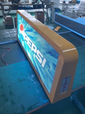 P4 P5 P6.67 AC 12-36V 高い明るさのタクシートップ広告のための屋外LEDディスプレイ