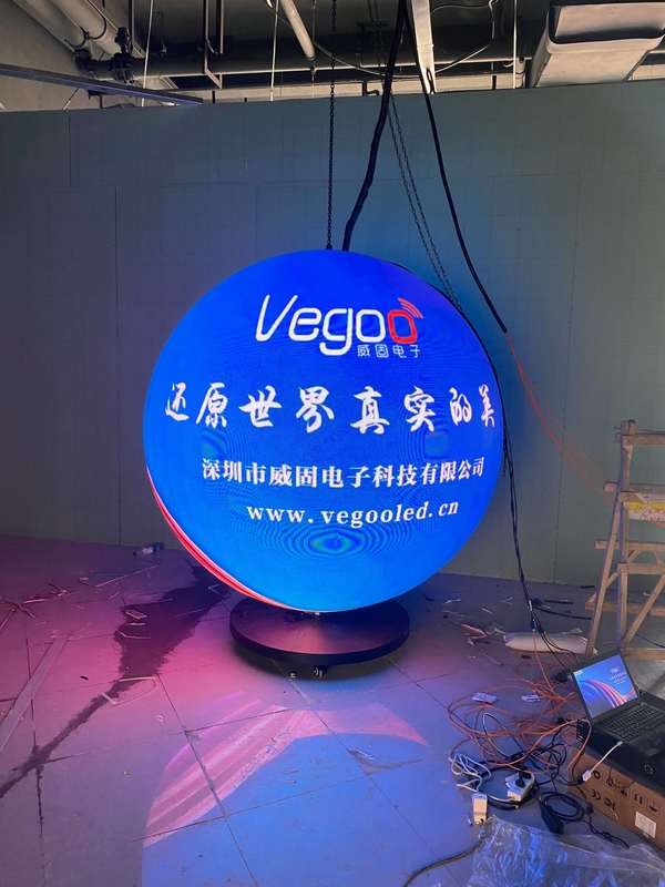 室内 P2.5 直径 1m 球状 LED ボールスクリーン 会議室 展示 アートショー